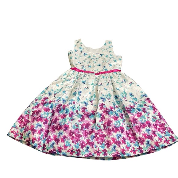 Dress Up by Gymboree Floral Dress with Pink and Purple Accents Girl 10 - Picture 2 of 7